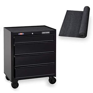 lot 22601 image: CRAFTSMAN Tool Chest with Drawer Liner Roll, 26-Inch, 4 Drawer, Black (CMST82765BK) DAMAGED