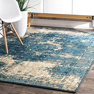lot 22663 image: nuLOOM Vintage Lindsy Distressed Area Rug, 3 x 5, Blue
