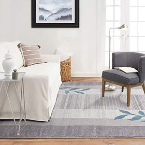 lot 22741 image: Home Dynamix Royalty Clover Modern Contemporary Area Rug, Gray, 52X72 Rectangle