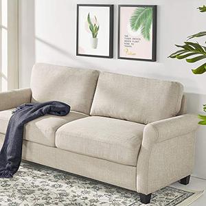 lot 22772 image: ZINUS Josh Loveseat Sofa  Easy, Tool-Free Assembly, Beige