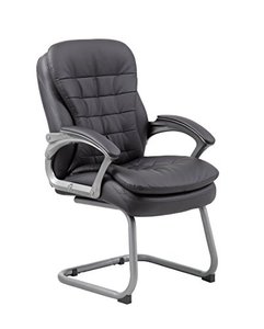 lot 22789 image: Boss Office Products Executive Pillow Top Guest Chair in Black