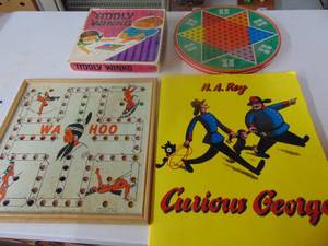 lot 3251 image: Three Games and Cuious George Book
