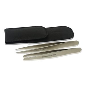 lot 64836 image: Tweezerman Petite Tweeze Set (Assorted Case Color). Set of 2