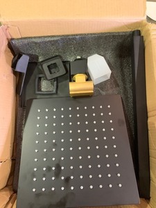 lot 64849 image: Pressure Balanced Shower Faucet with Rough in Valve. Black. Open Box