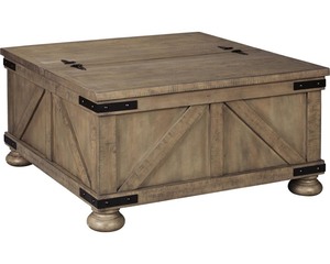 lot 66927 image: Cocktail Coffee Table (Open Box, As is) Corner Piece Damaged