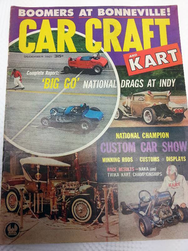 lot 1756 image: December 1961 Car Craft magazine with hours of enjoyable reading and cool old photos.