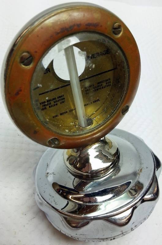 lot 1783 image: Model A Ford and others Boyce Moto Meter thermometer and chrome radiator cap