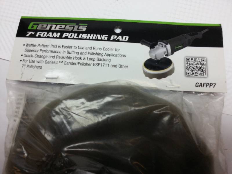lot 1788 image: New Genesis 7 inch foam polishing pad quick change and reusable backing