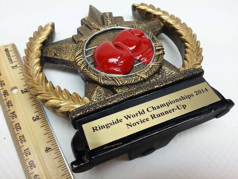 lot 1656-2 image: Award Trophy from the Combat Ringside auction a few weeks ago of the left over inventory.