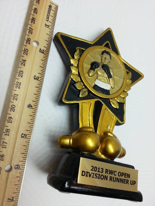 lot 1659-2 image: Award Trophy from the Combat Ringside auction a few weeks ago of the left over inventory.