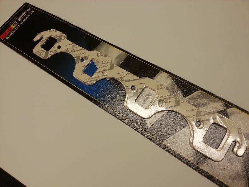 lot 9095 image: New set (pair) Mr Gasket # 6460 SB Ford 221 260 302 351 Windsor header gaskets.