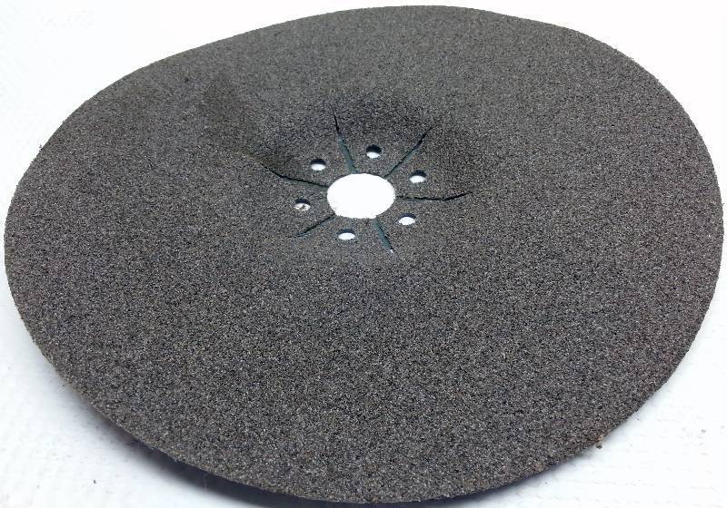 lot 9159 image: 9 diameter Norton Abrasives flexible grinding disc with the HD 50 grit.  Take some steel off fast with this disc.  1 inch center hole