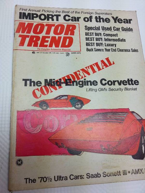 lot 1771 image: June 1970 Motor Trend original magazine.