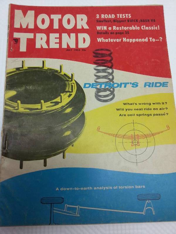 lot 1779 image: July 1955 Motor Trend original magazine.