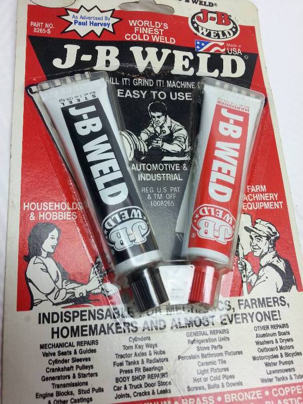 lot 1843 image: New mix tube pack of JB Weld for automotive or farm use