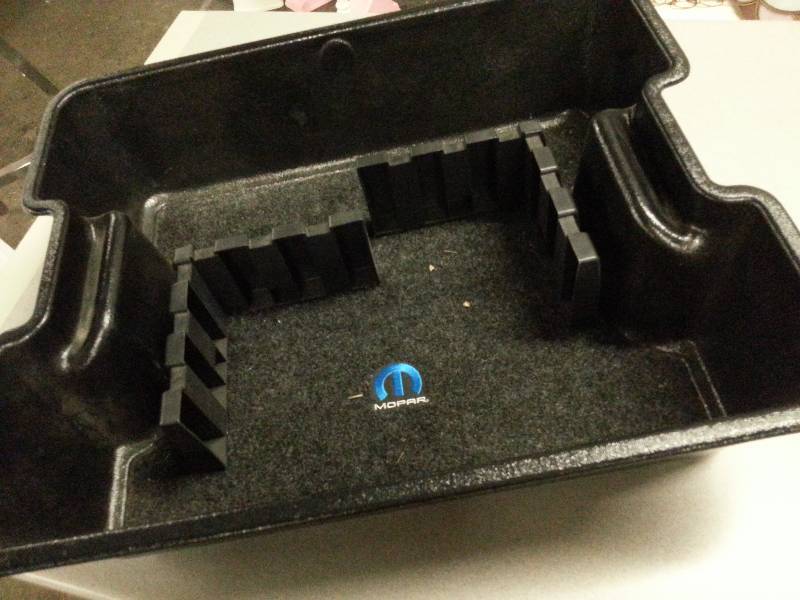 lot 3005 image: Show your Mopar colors with this plastic trunk organizer with adjustable Velcro locks