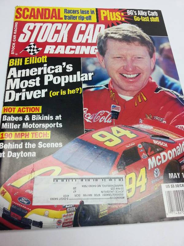 lot 1855 image: Stock Car Racing magazine May 1997 issue featuring Bill Elliot on the cover
