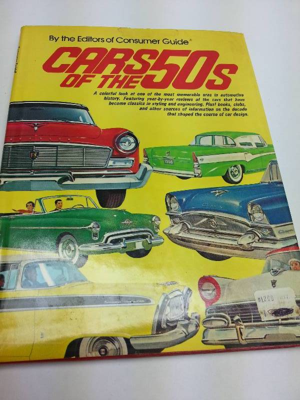 lot 1858 image: Hard cover full color Cars of the 50s cool old book, not a magazine