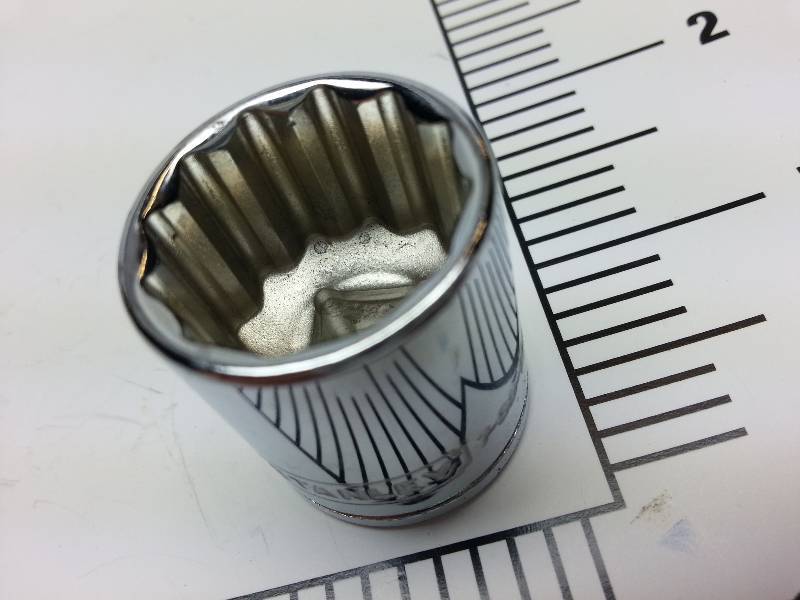 lot 1902 image: New Stanley Tools 38 drive Chrome size 34 12-point socket.  Maybe pick it up for less than a dollar $$$$