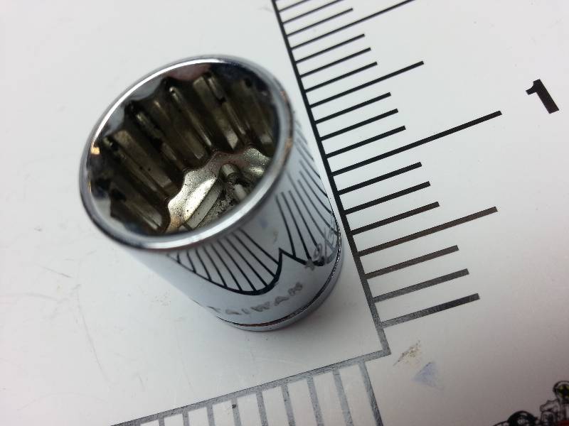 lot 1905 image: New Stanley Tools 38 drive Chrome size 1932 12-point socket.  Maybe pick it up for less than a dollar $$$$