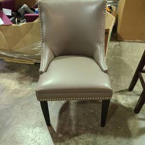 lot 9 image: Slate Side Chair with nailhead trim