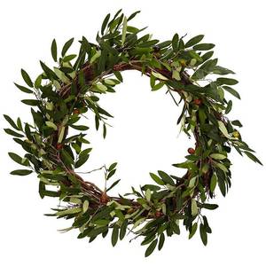 lot 64899 image: Nearly Natural 20 Olive Wreath