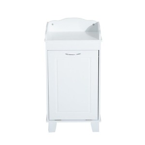 lot 64915 image: Wooden Bathroom Cabinet Laundry Hamper