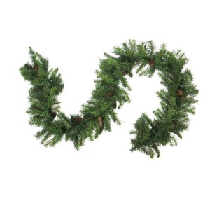 lot 64928 image: 9 x 12 Dakota Red Pine Artificial Christmas Garland with Pine Cones - Unlit