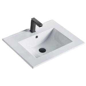 lot 64948 image: 24 Single Bathroom Vanity Top In White With Sink. Retail $169.99. Open Box