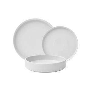 lot 64955 image: 222 Fifth Kaden White 12 Piece Porcelain Dinnerware Set. As Is