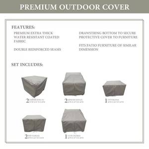 lot 66980 image: Forence Water Resistant 8 Piece Patio Sofa Cover Set. Grey. Retail $439.99