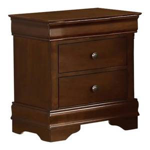 lot 66984 image: Adcock 2 - Drawer Nightstand in Brown Cherry. Retail $155.99. Damaged Corner