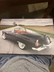lot 67008 image: Vintage ThunderBird Canvas 18��x12��