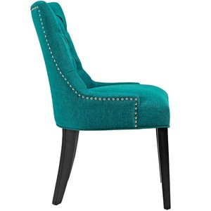 lot 67012 image: Regent Fabric Dining Chair Teal