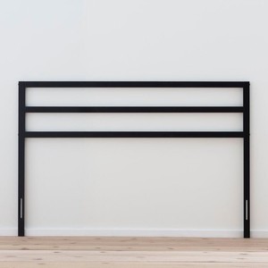 lot 67022 image: Jayson Double Panel Metal Slat Headboard-Queen