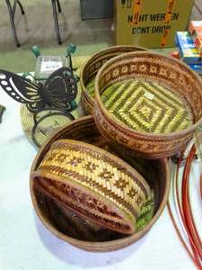 lot 37431 image: Nested Baskets and Candle Decor