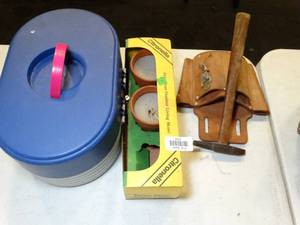 lot 37500 image: Caboodle, Citronella Candles and Hammer