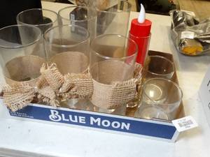 lot 37502 image: Lot of Glass Candle Holders