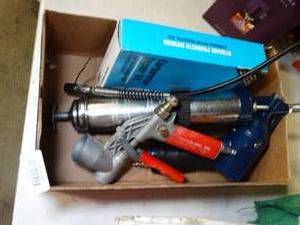 lot 37515 image: Wal-Board Tools Texture-Pro Drywall Hopper Gun, Carburetor Repair Kit, Etc
