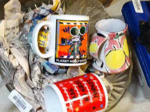 lot 37520 image: Lot of Coffee Mugs and Punch Bowl