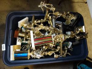 lot 37524 image: Lot of Misc. Trophies-- Tote Not Included