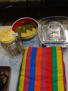 lot 37529 image: Lot of Assorted Kitchenware-- Waffle Maker, Bowls, Utensils, Etc