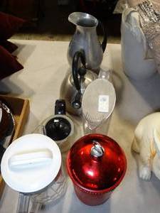 lot 37552 image: Lot of Pitchers, Tea Kettle, Etc