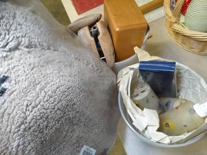 lot 37554 image: Lot of Misc. Home Goods-- Bathroom Decor Set, Shoe Stretcher, Rug, Etc