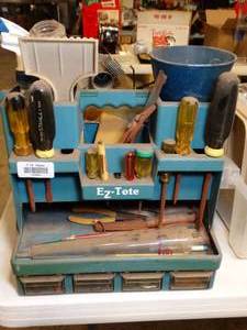 lot 37562 image: E-Z Tote Tool Caddie filled with Tools