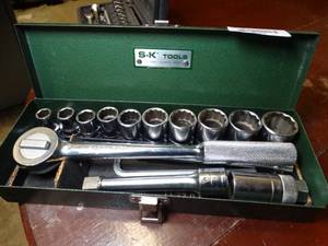 lot 37565 image: S K Tools Ratchet Wrench with Extensions and Sockets