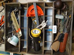 lot 37579 image: Tool Box filled with a variety of tools