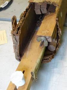 lot 37620 image: Antique Canvas & Wood Cot