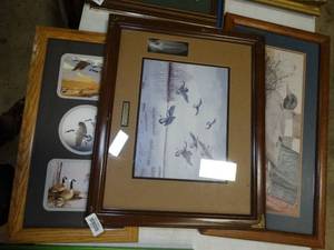lot 37627 image: Several Duck Scene Art Pieces