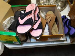 lot 37661 image: Lot of Size 10 Womens Shoes - Speedo - Birkenstock Betulas - and other sandals